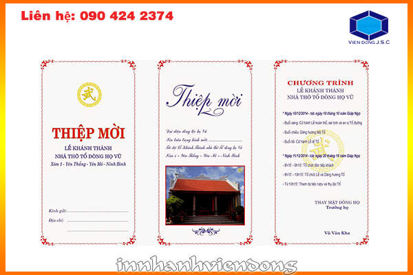 In thiệp mời lấy ngay | Tại Bắc Giang | In nhanh Lay ngay Ha Noi HCM, Cung cap Tui, Hop dung qua