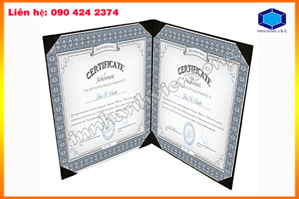 Địa chỉ cung chuyên bán buốn lẻ bìa kẹp chứng chỉ certificate tại Hà Nội  | In nhanh Lay ngay Ha Noi HCM, Cung cap Tui, Hop dung qua