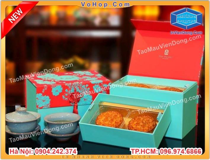 Hộp đựng bánh trung thu có sẵn | In nhanh Lay ngay Ha Noi HCM, Cung cap Tui, Hop dung qua